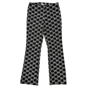 Cache | Vintage Chic Y2K Filigree Floral Embroidered Flare Dress Pants Size  10